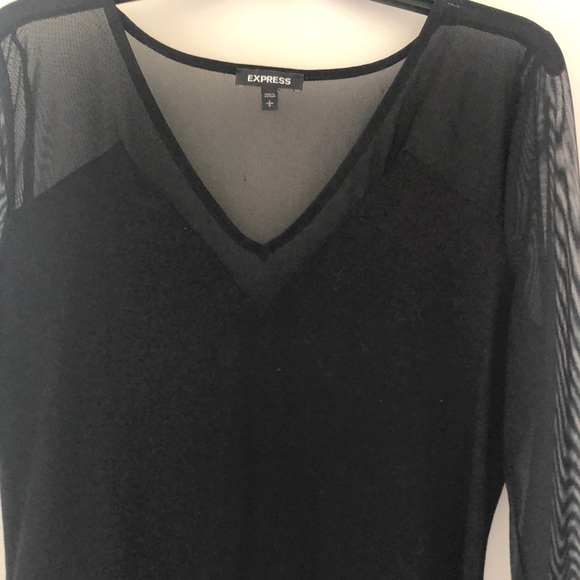 Express Sheer Long Sleeved Bodysuit - Picture 3 of 7